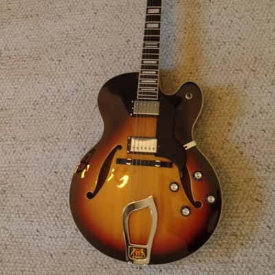 Hagstrom HJ800 Jazz Guitar - Gloss Tobacco Burst image 3