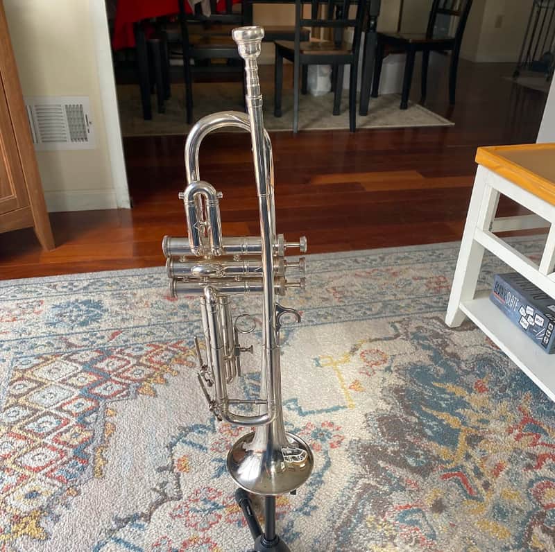 Vintage 1950s French Couesnon Monopole Conservatoire trumpet image 1