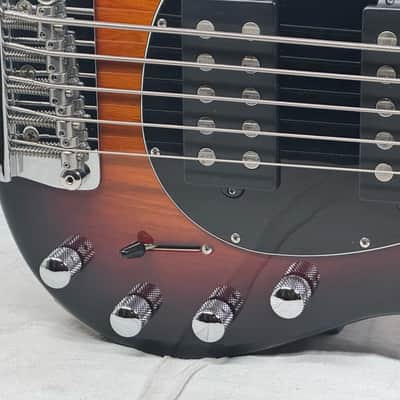 Ernie Ball Music Man USA Sterling 5 HH 5-string Bass with Case 2014 - Vintage Sunburst image 5