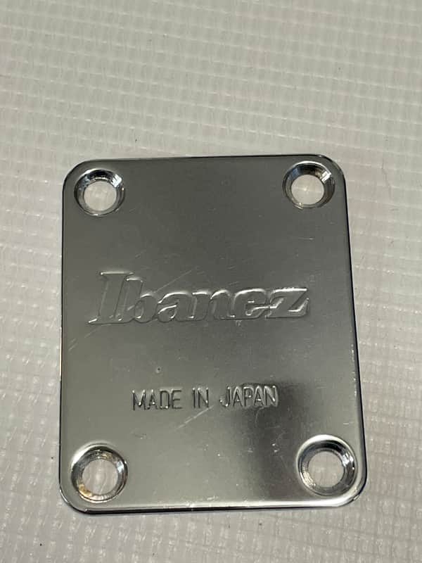 1980's Made in Japan Ibanez Roadstar Series Guitar Chrome Neckplate Neck Plate Only image 1