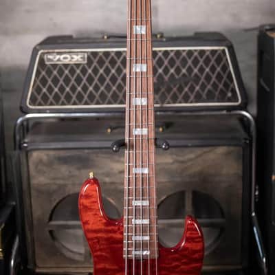 Sadowsky Limited Edition 2023 MasterBuilt 21-Fret 5-String Standard J/J Bass - Majestic Red Transparent image 4
