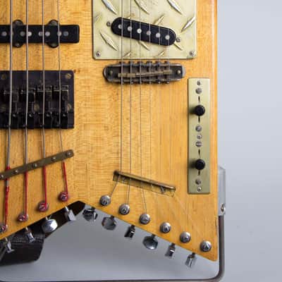 Doug Henderson Custom  Double Neck built for and extensively used by Elliott Sharp Solid Body Electric Guitar (1991), black gig bag case. image 15