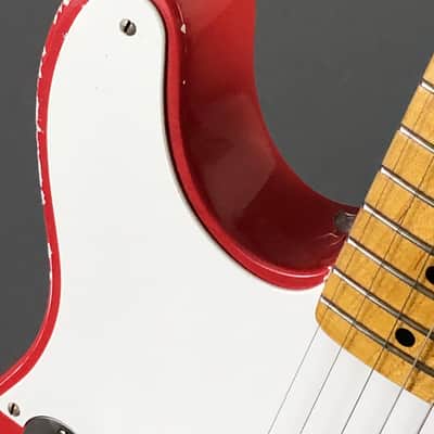 LEFTY! Vintage Boutique Custom Relic TL51 Nocaster Fiesta Red Nitro Lacquer Tele Guitar 1/4 Sawn Made in USA Klein Pickup 7 lb HSC image 6