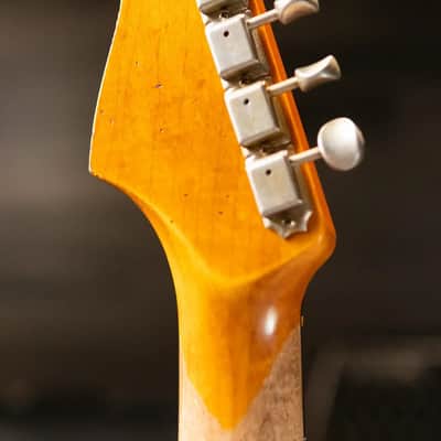 Fender Custom Shop 1965 Stratocaster Super Heavy Relic Electric Guitar - Super Faded Aged Firemist Silver over 3-Color Sunburst with Hardshell Case image 6