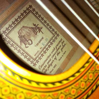 Takamine E30 1989 Acoustic Electric Classical Nylon Vintage Natural image 18