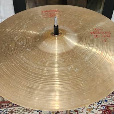 VINTAGE! Paiste 2002 Series Medium Hi-Hats 14" B20 Bronze 1973-79 Switzerland image 5
