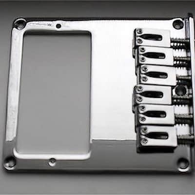 Guitar Parts TELECASTER BRIDGE - Tele 6 Saddle - Cut for Humbucker - CHROME image 1
