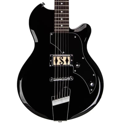 Supro 2010JB Jamesport Single Pickup Island Series Electric Guitar Jet Black