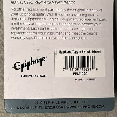 Epiphone PEST-020 Toggle Switch Nickel image 2