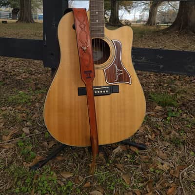 Oatmeal Edition - Handcrafted Full-Grain Leather Guitar Strap with Genuine Louisiana Alligator image 7