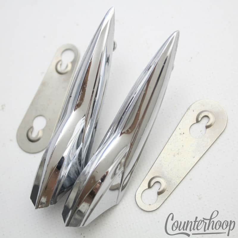 *Premier 2x Floor Tom Drum Lugs 60s-70s Elite Diamond Chrome Vintage England UK* image 1