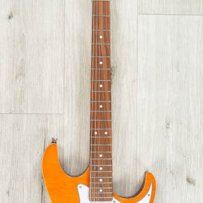 Mint Tagima Stella DW Guitar, Bolivia Fretboard w/ Quilt Maple Top, Transparent Amber image 6