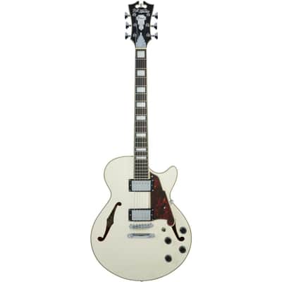 D'Angelico Guitars Premier SS Single-Cutaway Semi-Hollow Body Electric Guitar with Stopbar Tailpiece, Ovangkol Fingerboard, Champagne image 5