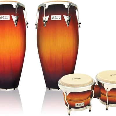 LP Performer Series 2-Piece Conga and Bongo Set with Chrome Hardware image 1
