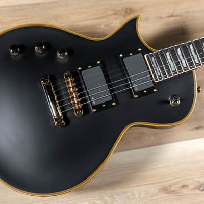 ESP LTD Deluxe EC-1000 LH Left-Handed EMG Guitar – Vintage Black image 9