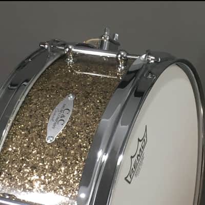 Rare C&C Custom Order Snare Drum 13” CC Tube Lugs Ginger Glass Glitter Cardwell USA Made image 5