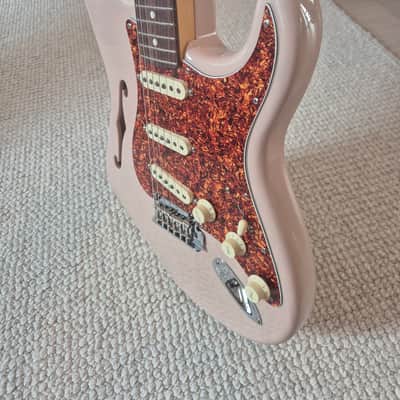 Fender American Professional II Stratocaster Thinline Shell Pink image 9