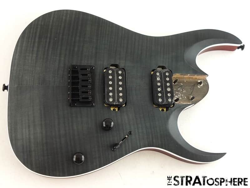 Ibanez RGA42FM LOADED BODY Flamed Maple Top Bound Transparent Gray Flat. image 1