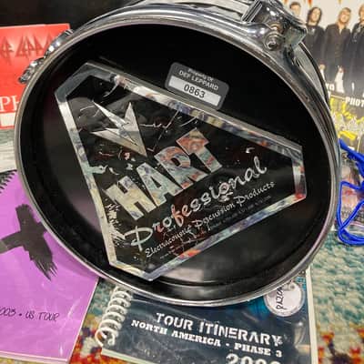 Rick Allen's Def Leppard, Hart Dynamics 8" Trigger Pad Hammered Chrome (RA #2069) 2000s, AUTOGRAPHED!! image 3