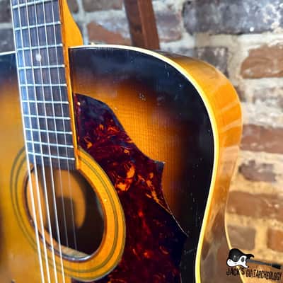 Framus Texan 5/196 Acoustic Guitar w/ Piezo & HSC (1960s - Sunburst) image 11