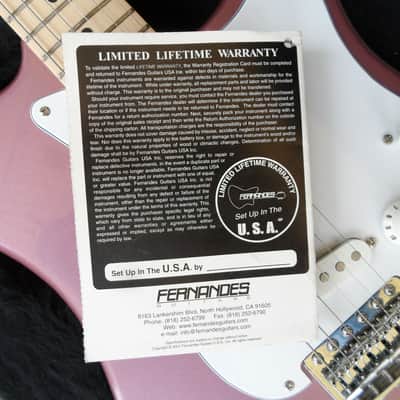 Vintage Fernandes Ltd Edition Strat Burgundy Mist NOS image 9