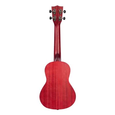 Kala Brand Music Co. Watercolor Meranti Collection, 4-String Ukulele, Right, RED, Concert (KA-MRT C) image 3
