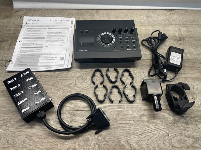 Roland TD-17 Drum Sound Module w/ Snake Bite Breakout Box "Replaces Cable Snake" & Much More image 1