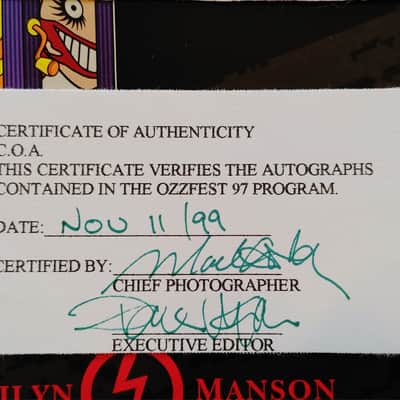 OZZFEST 97/2001 TOUR PROGRAMS SIGNED OZZY/PANTERA/TYPE O NEGATIVE/MARILYN MANSON image 20