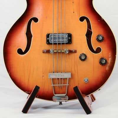 Klira Hollowbody Bass 1960s Sunburst image 2