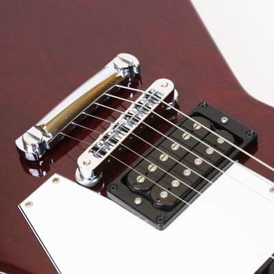 1999 Gibson Explorer Standard ‘76 Vintage Reissue Original USA Cherry Red 100% Super Clean with Orig Hard Brown TKL Case image 10