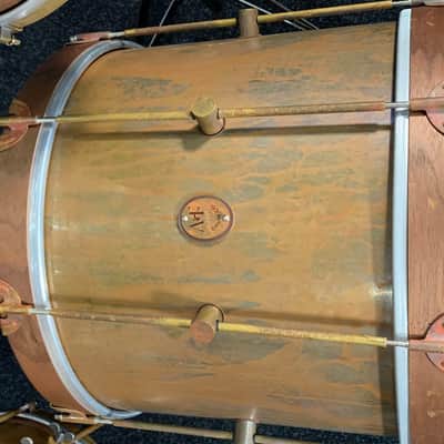 *WOW!* A&F Drum Co. 3-Piece 12/14/18 Royal Brass Bop Drum Kit Set with Wood Bass Drum Hoops image 11
