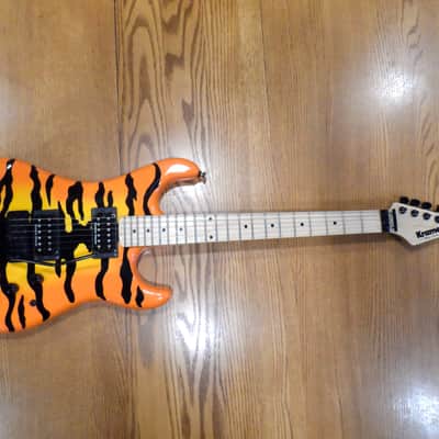 2013 KRAMER Pacer Vintage Steel Panther Satchel Signature Model Orange Burst Tiger Stripe Floyd Rose image 7