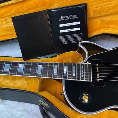 NEW! Gibson Les Paul Custom - Dealer Select - P90 Pick-Ups - VOS Ebony Finish - Custom Shop M2M - Authorized Dealer - 9.7 lbs - G07008 image 15