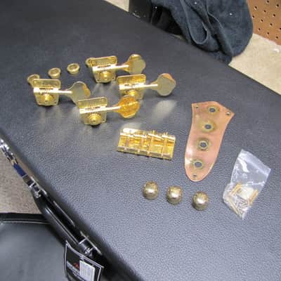 Fender Jazz Bass Hardware Set 1982 Gold image 1