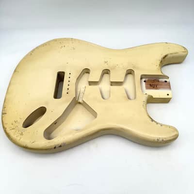 MJT Stratocaster Body Alder Relic Nitro Vintage White mjt6648 image 6