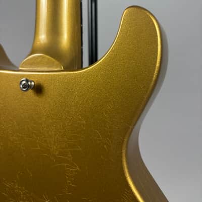 Brown Bear Guitars Korina Les Paul Junior double cut gold metallic image 15