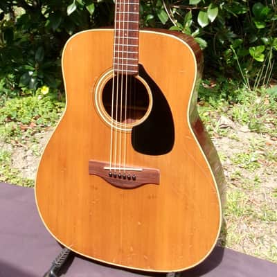 Yamaha FG-180 Red Label Jumbo Dreadnought 1971 - Natural + Hard Case image 4