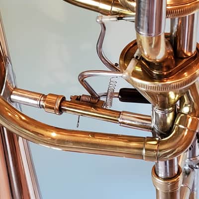 Edwards/Bach/Thayers Dual Independent Valve Bass Trombone 50s - 60s - Yellow Brass image 2