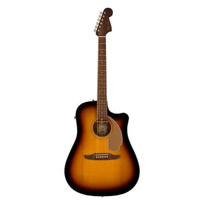 Used Fender Redondo Player A/E Guitar - Sunburst w/ Walnut FB image 2