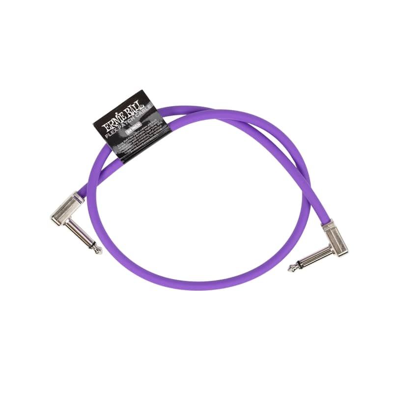 Ernie Ball 6450 Flex Patch Cable Purple 60cm image 1
