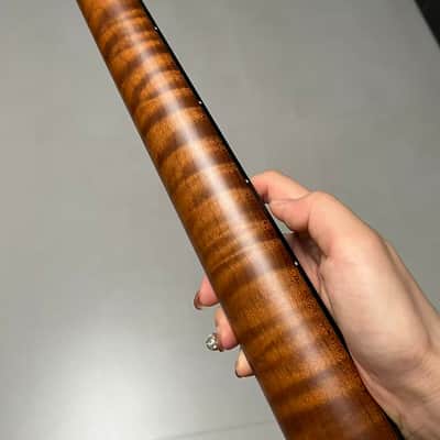 2.9mm frets Striped Ebony Fretboard 22frets 5a Roasted flame Maple guitar neck Radius 12inch Round stainless steel 22 frets Roasted flame Maple guitar neck Striped Ebony fingerboard 25.5inch hole 10mm Radius: 12 inches. image 10