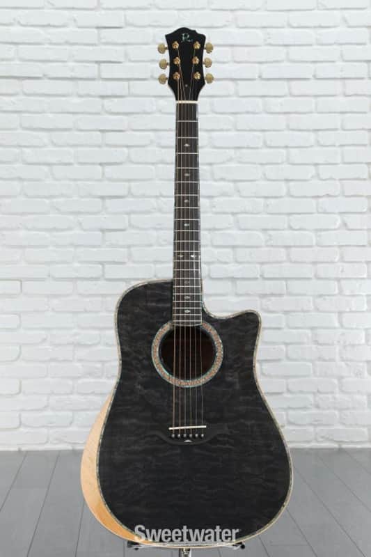 B.C. Rich Prophecy Series Acoustic Cutaway Acoustic-electric Guitar - Smoke Black Quilt (BCRACSmBkd1) image 1