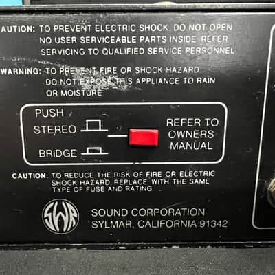 SWR Stereo 800 Bass Power Amp image 2