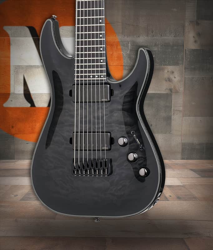 Schecter Hellraiser Hybrid C-8 - Trans Black Burst (TBB) (1925) image 1
