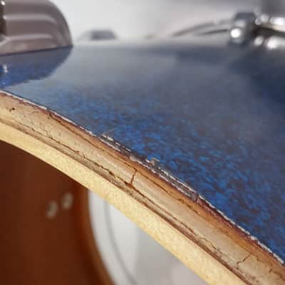 *Leedy 16x16" Blue Sparkle Floor Tom Drum Vintage 60s COB Brass Rims Slingerland image 9