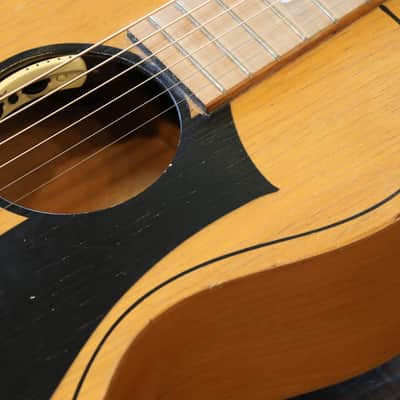 Vintage! 1920’s USA Made Natural Acoustic/ Electric Parlor Guitar + Case image 4