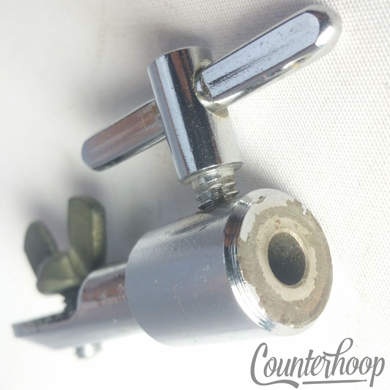 Ludwig Crash/Ride Cymbal Stand Ratchet Tilter Base Part Mount Chrome Vintage 60s — main photograph