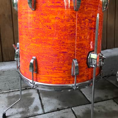 Ludwig New Yorker 1960s Mod Orange Drum Kit image 3