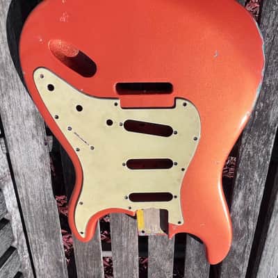 JVG ST BODY Mahogany RELIC Aged Patina Vivid Pearl tangerine LACQUER finish INCLUDES JVG-Aged PICKGUARD and NECK order yours today JVGuitars image 7