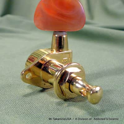 Takamine Pro Series Tuner / Set of 6 / Gold w/Amber Button / OEM Part - TPK0541 image 20